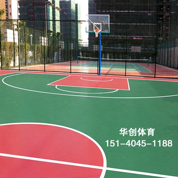 中山硅PU篮球场施工